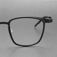 Eyeglasses Square Denmark Linde 9717 Titanium No Screw Korea Glasses Frames Optical Ultra-light Business Men's Reading Glasses