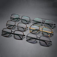 Optical Lenses Denmark Linde 9911 Titanium No Screw Korea Glasses Frames Optical Ultra-light Business Square Reading Glasses Men
