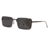 2023 Retro Sunglasses Female Rimless Square Metal Temples Sunglasses Gradient Sunscreen Fashion Summer Travel Sunglasses
