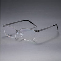 Prescription Glasses 7422 Denmark Titanium No Screw Korea Glasses Frames Optical Ultra-light Business Square Eyeglasses Men