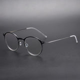 Reading Glasses Denmark Linde 6541 Titanium No Screw Glasses Frames Optical Ultra-light Business Round Prescription Diopter