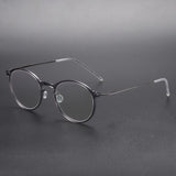 Reading Glasses Denmark Linde 6541 Titanium No Screw Glasses Frames Optical Ultra-light Business Round Prescription Diopter