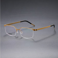 Prescription Glasses 7422 Denmark Titanium No Screw Korea Glasses Frames Optical Ultra-light Business Square Eyeglasses Men