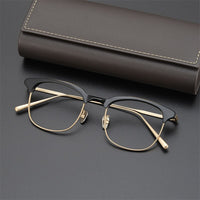 D7216 Handmade Titanium Acetate Optical Eyeglasses Frame  For Men and Women Fashion Retro Myopia Glasses Glasses