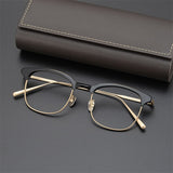 D7216 Handmade Titanium Acetate Optical Eyeglasses Frame  For Men and Women Fashion Retro Myopia Glasses Glasses