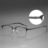 Denmark Titanium No Screw Korea Glasses Frames Optical Ultra-light Business Round Prescription Diopter 9835 Eyeglasses Men