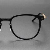 Prescription Glasses Square Denmark Linde 6549 Titanium No Screw Korea Glasses Frames Optical Ultra-light Business Frame