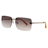 2023 New Half-Frame Rectangular Sunglasses Ladies Retro Design Ladies Gradient Lens Sunglasses Fashion Summer New