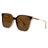 Fashion Sunglasses  Women High-End Ladies Summer Sun Protection Square Super Luxury Alloy Elegant Ladies Sun Protection Glasses