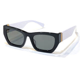 Retro Fashion Sunglasses Women Men Brand Designer Rectangle Gradient Sun Glasses Shades Lens Ladies Frameless Eyeglasses