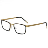 Men's Glasses 9711 Denmark Titanium No Screw Korea Glasses Frames Optical Ultra-light Business Square Glasses Frame