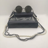 Sale Small Round Gold Chain Sunglasses For Women Brand Designer Fashion Gold Metal Girl Ladies For Rimless Sun Glasses UV400