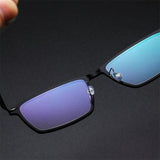 High Quality 6544 Denmark Titanium No Screw Glasses Frames Optical Ultra-light Business Square Glasses Frames To Put Crystals