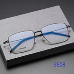Square High Quality 5508 Glasses Frame Handmade Denmark Titanium No Screw Korea Glasses Frames Optical Ultra-light Business