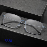 Hadnmade Men Square Glasses Frame 5535 Denmark Brand High Quality Titanium No Screw Glasses Frames Optical Ultra-light Business