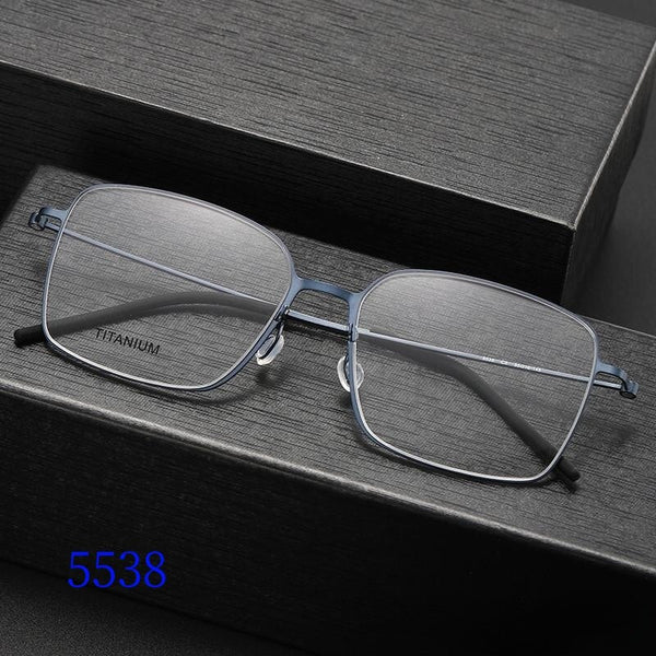 Hadnmade Men Square Glasses Frame 5535 Denmark Brand High Quality Titanium No Screw Glasses Frames Optical Ultra-light Business