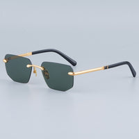THE MENTALST I Germany Luxury Pure Titanium Polygon Round Sunglasses Men Business Original Quality Designer Eyeglasses With Case