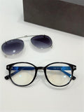 Luxury Fashion Male Female Sunglasses Clip On Sunglasses Tom For Round Glasses With Clip Men's Sunglasses FT5865 Acetate Shades