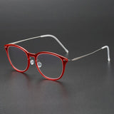 Round Denmark Linde 6506 Titanium No Screw Korea Glasses Frames Optical Ultra-light Business Prescription Diopter Glasses