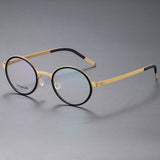 Retro Denmark Titanium No Screw Korea Glasses Frames Optical Ultra-light Business Round Prescription Diopter glasses for men