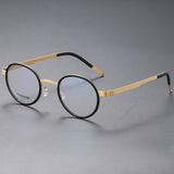 High Quality Glasses Men 9714 Denmark Titanium No Screw Korea Glasses Frames Optical Ultra-light Business Prescription Glasses