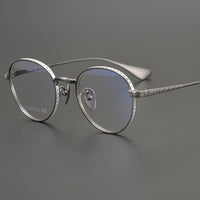 High Quality Round Glasses Frame Titanium Alloy Female Myopia Glasses Frame Men Frame Retro US Designer Brand
