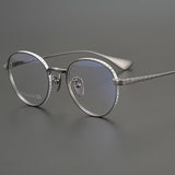 High Quality Round Glasses Frame Titanium Alloy Female Myopia Glasses Frame Men Frame Retro US Designer Brand