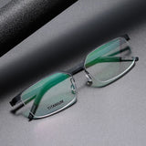 Prescription Glasses 7422 Denmark Titanium No Screw Korea Glasses Frames Optical Ultra-light Business Square Eyeglasses Men