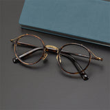 LSMP3 Round eyeglass frame Men Women Frame Glasses  myopia  prescription oval eyeglass frame for men and women's art