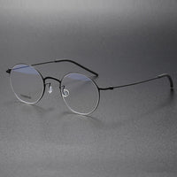 Denmark Titanium No Screw Korea Glasses Frames Optical Ultra-light Business Round Prescription Diopter 5504 Eyeglasses Men