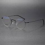 Denmark Titanium No Screw Korea Glasses Frames Optical Ultra-light Business Round Prescription Diopter 5504 Eyeglasses Men