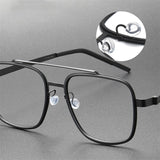 High Quality Denmark Linde 9744 Titanium No Screw Glasses Frames Optical Ultra-light Business Suqre Glasses Light Luxury Men