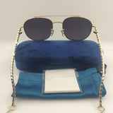 2022 Aesthetic Chain Personality Sunglasses For Women Square Brand Designer Fashion Summer Shades Girls For Sun Glasses UV400