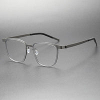 Eyeglasses Square Denmark Linde 9717 Titanium No Screw Korea Glasses Frames Optical Ultra-light Business Men's Reading Glasses