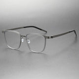 Eyeglasses Square Denmark Linde 9717 Titanium No Screw Korea Glasses Frames Optical Ultra-light Business Men's Reading Glasses