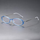 Men's Glasses Oval Denmark Linde 6509 Titanium No Screw Korea Glasses Frames Optical Ultra-light Women Lens