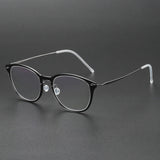 Round Denmark Linde 6506 Titanium No Screw Korea Glasses Frames Optical Ultra-light Business Prescription Diopter Glasses