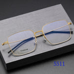 Handmade High Quality 5511 Denmark Titanium No Screw Korea Glasses Frames Optical Ultra-light Business Square Men Glasses Frame