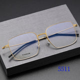 Handmade High Quality 5511 Denmark Titanium No Screw Korea Glasses Frames Optical Ultra-light Business Square Men Glasses Frame