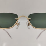 Hot 2023 New Small Fashion Semi-Rimless Sunglasses For Women Party Brand Designer Black Female Girl Ladies For Sun Glasses UV400