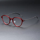 Eyeglasses Men 1176  Round Denmark Titanium No Screw Korea Glasses Frames Optical Ultra-light Business Reading Glasess For Men