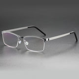 High quality 7046 Denmark Titanium No Screw Korea Glasses Frames Optical Ultra-light Business Square Glasses Frames