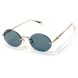Retro Sunglasses Women Brand Designer Fashion Rimless Gradient Sun Glasses Shades Lens Ladies Frameless Eyeglasses