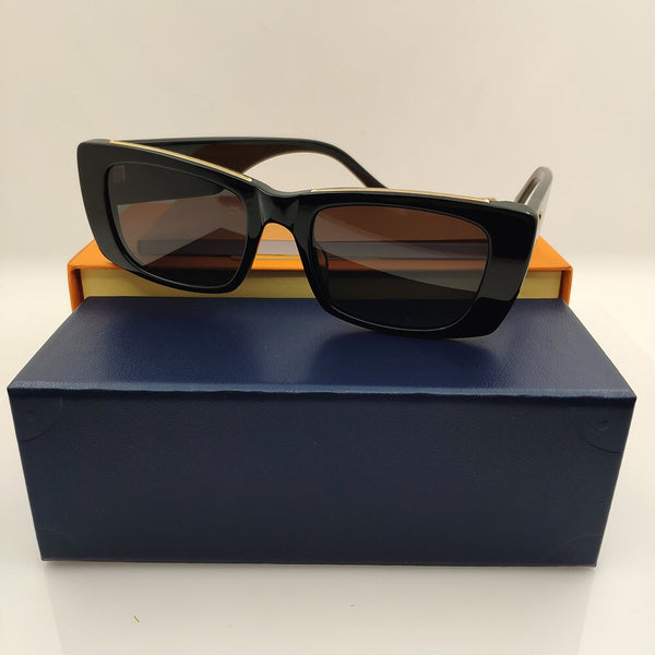 2023 Acetate Rectangle Black Square Sunglasses Man For Women Brand Designer New Irregular Sun Transparent Glasses Woman UV400