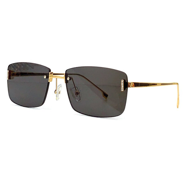 2023 Brand Designer Women Sunglasses Rimless Sun Glasses Square Eyeglasses Alloy Summer Eyewear UV400