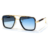 Pilot Style Sunglasses Women's Square Eyeglasses Oversized Frame Gradient Sunscreen Sun Glasses Retro Luxury Metal Frame Glasses