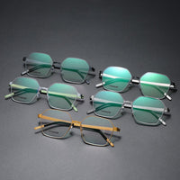 Denmark Linde 9624 Titanium No Screw Korea Square Glasses Frames Optical Ultra-light Business Prescription Glasses