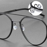 Luxury Glasses Men Denmark Linde 9745 Titanium No Screw Korea Glasses Frames Optical Ultra-light Business Optical Lenses