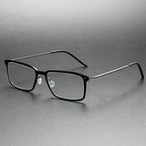 Prescription Glasses Men 6528 Denmark Titanium No Screw Glasses Frames Optical Ultra-light Business Square Titanium Glasses Men