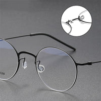 Denmark Titanium No Screw Korea Glasses Frames Optical Ultra-light Business Round Prescription Diopter 5504 Eyeglasses Men